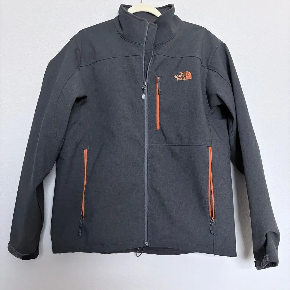 The North Face Apex Bionic Softshell Jacket Men’s Large Gray Orange Zip gorpcore